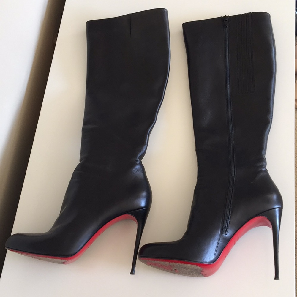 Christian Louboutin Black Leather Boots 40.5